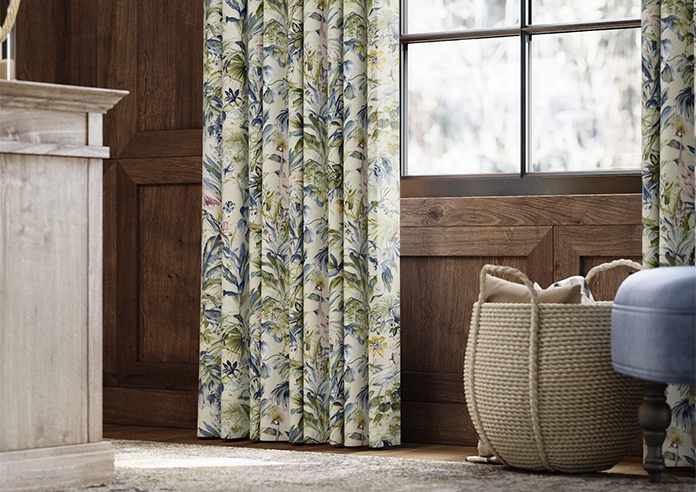 Paradise, Saxon Blue - Made to Measure Curtains - Image 5